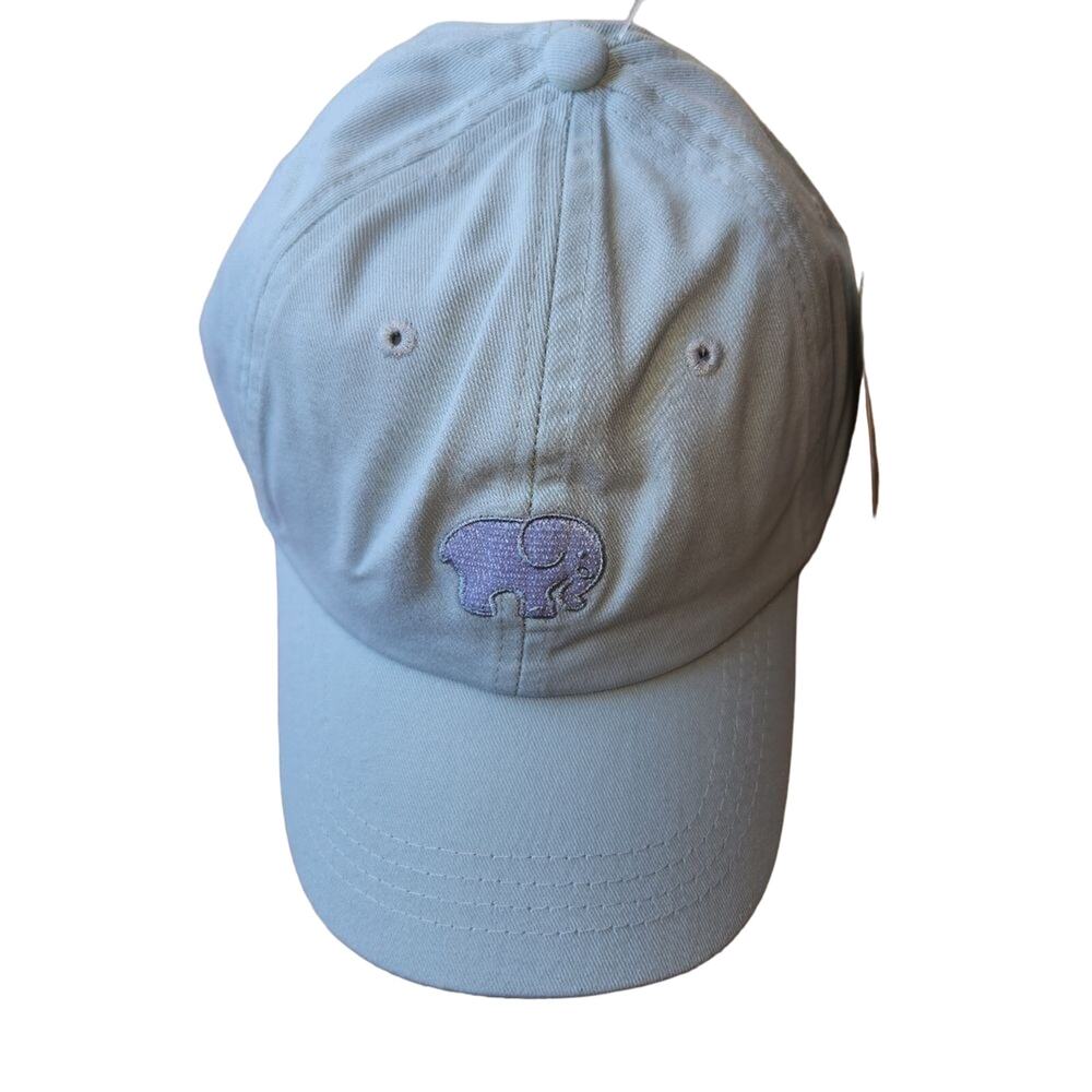 Ivory Ella Elephant Logo‎ Baseball Cap Hat Adjustable Mint Green Cotton